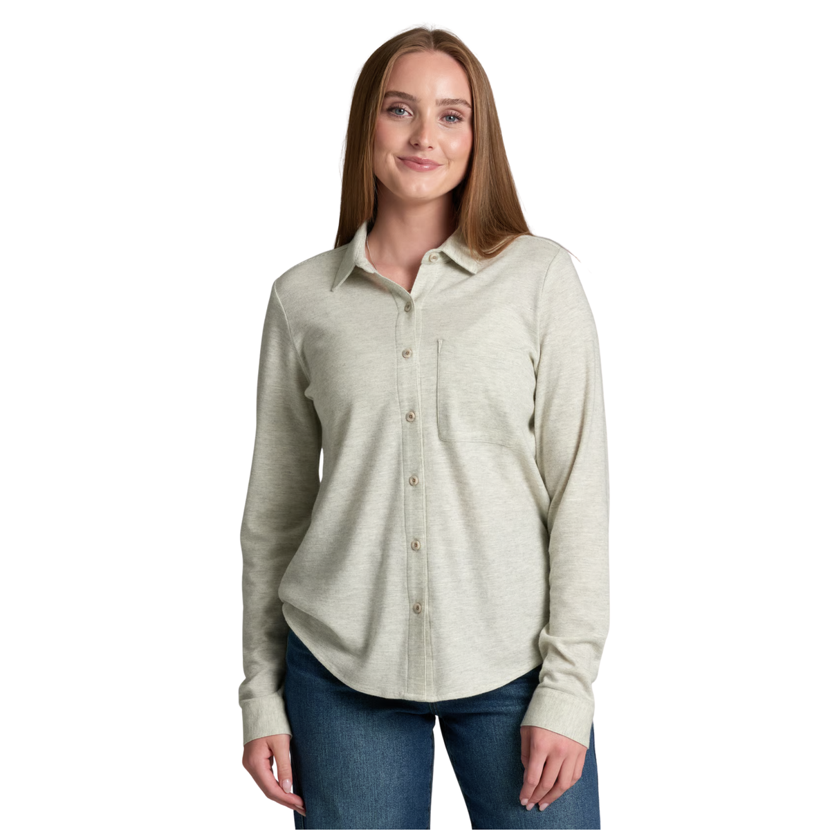 Kuhl Womens Innovatr Knit Flannel-Sea Salt