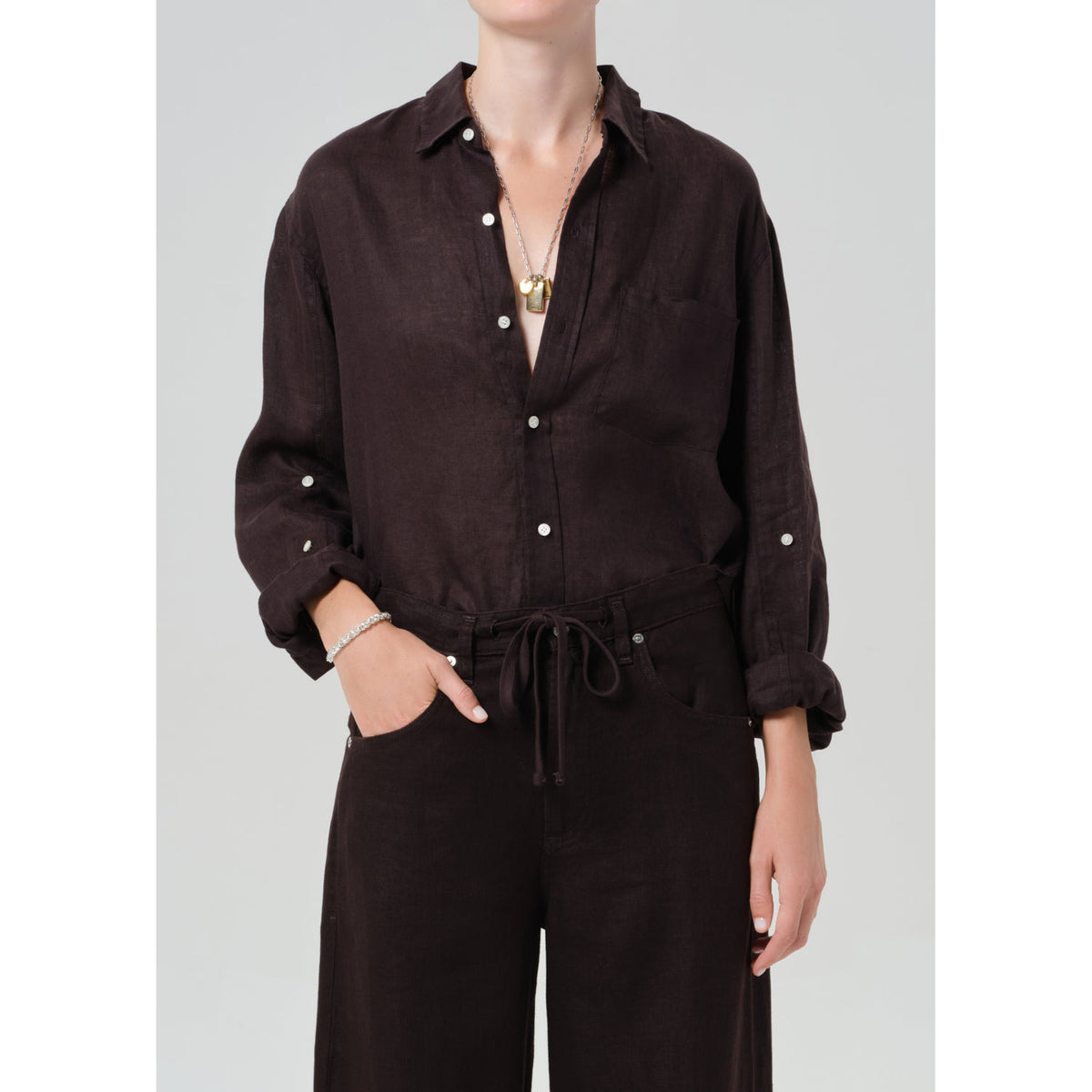 Citizens Of Humanity Womens Kayla Shrunken - Chocolate