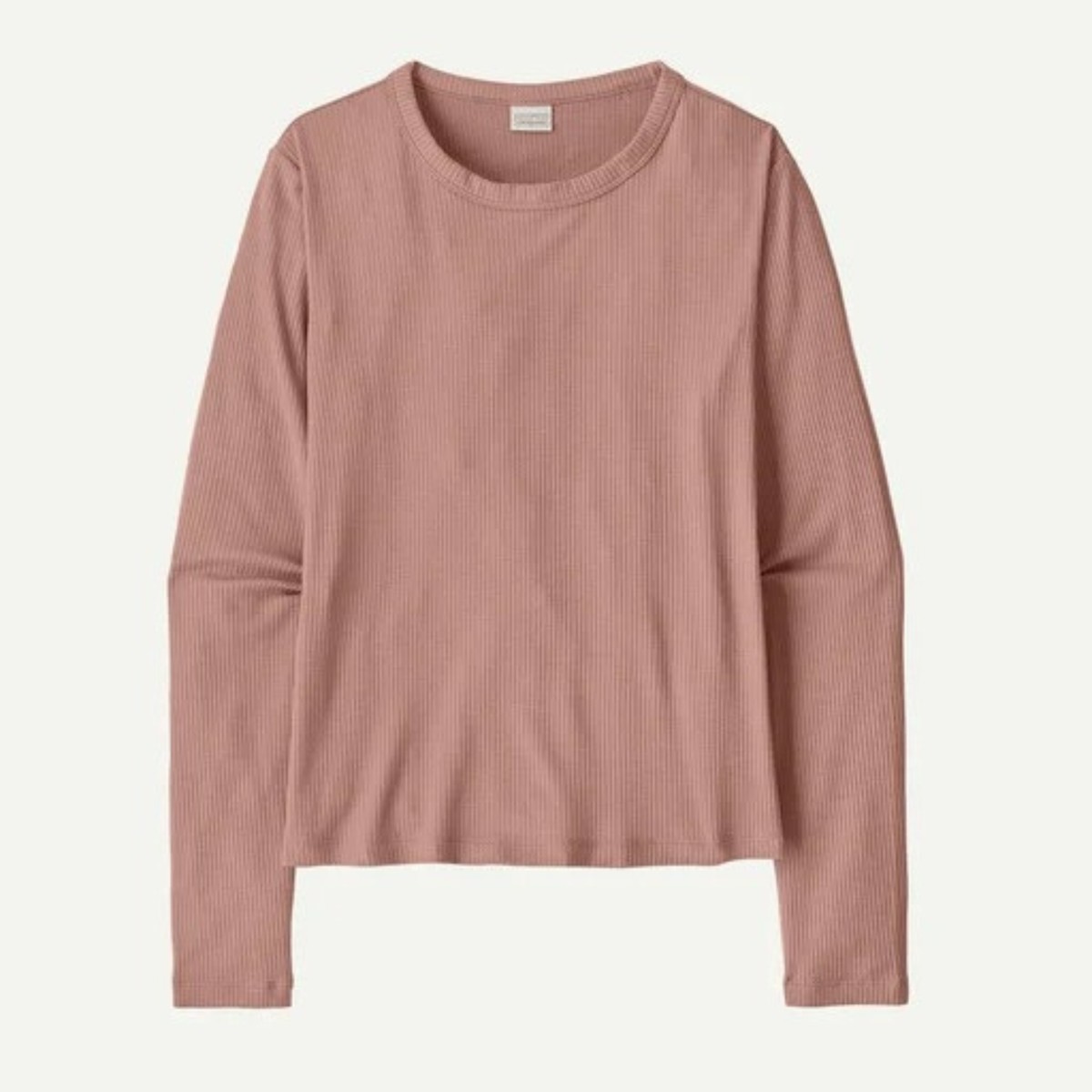 Patagonia Womens Long Sleeve Rib Knit Top-Moonrise Taupe