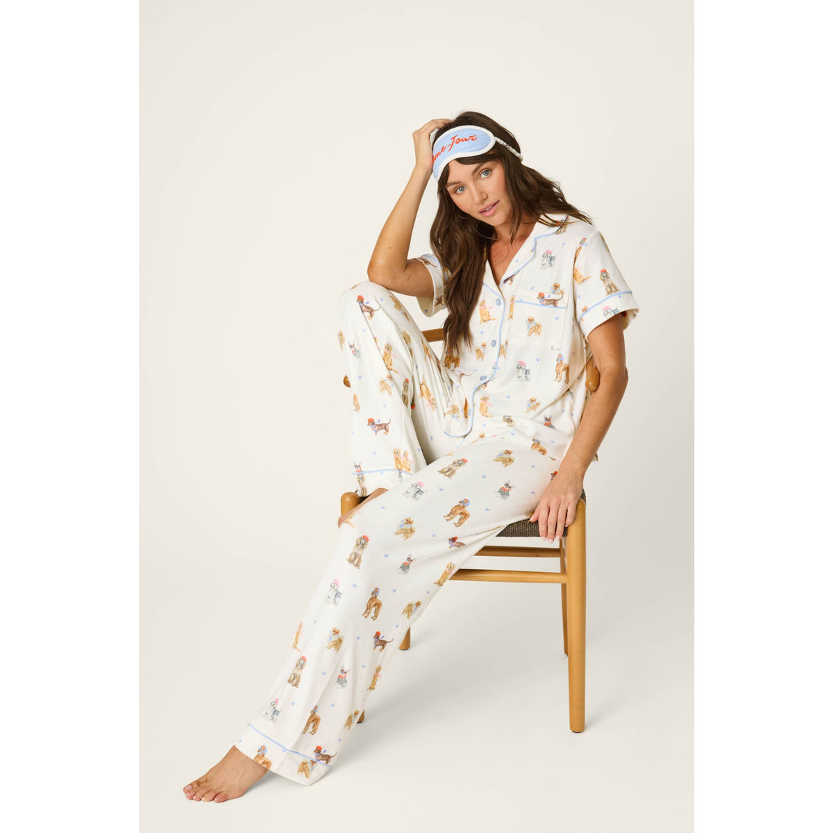 Pj Salvage Womens Meet Me in Pawris PJ Set - Ivory