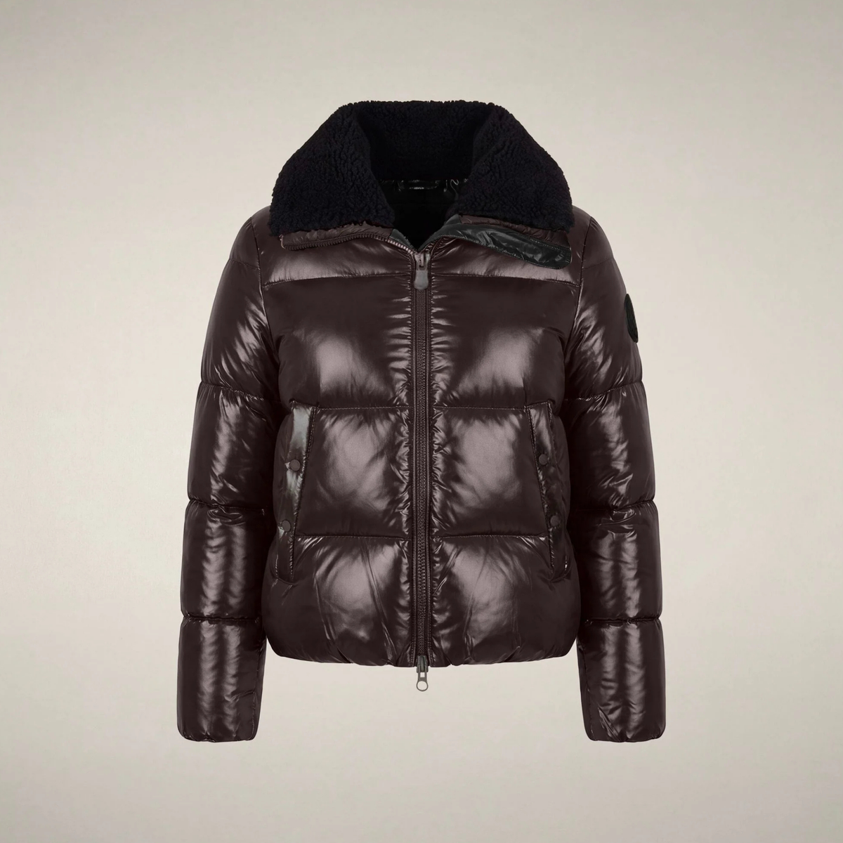 Save The Duck Womens Moma Jacket LOVE23-40009_Brown Black