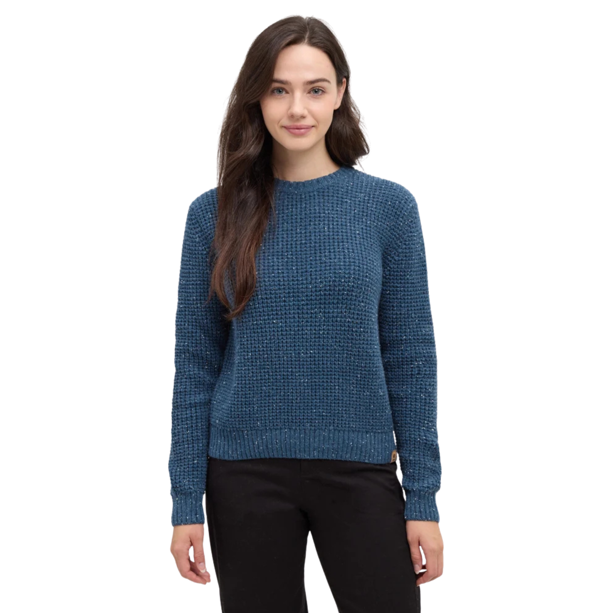 Tentree Womens Morrell Fleck Sweater-6400_Blue Horizon Fleck