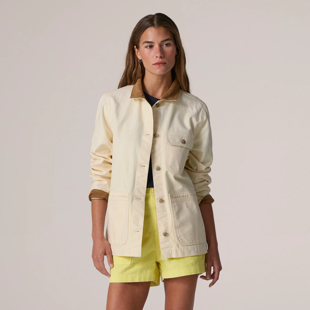 Patagonia Womens Point Reyes Canvas Coat-Undyed Natural