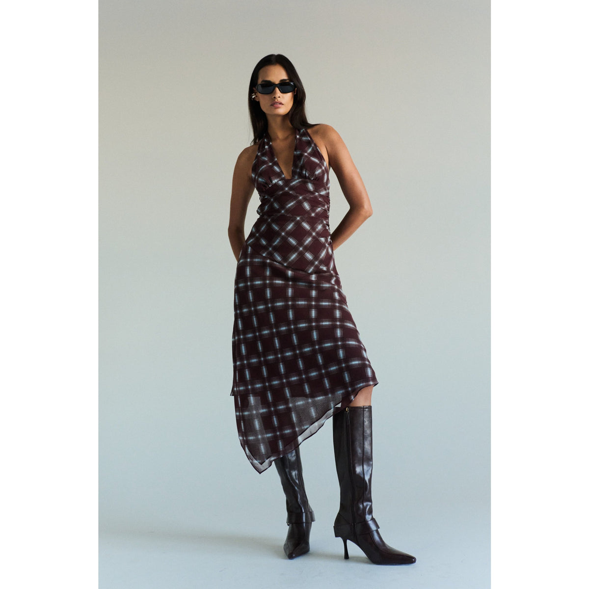 Nia Womens Salvatore Dress - Merlot