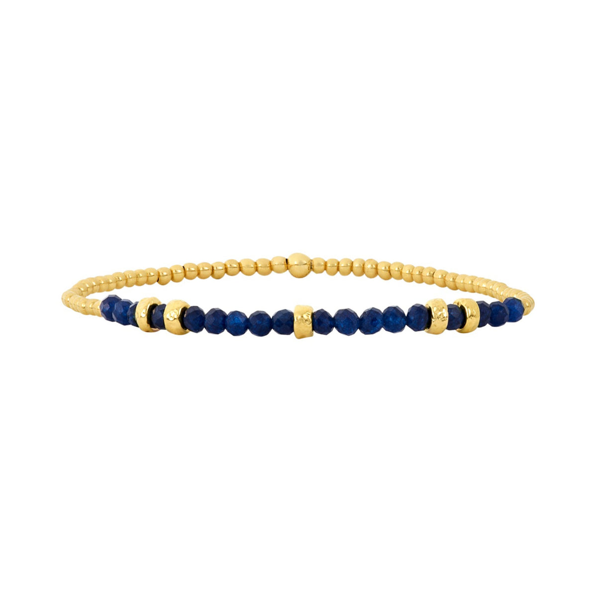 Karen Lazar Design Womens September Blue Sapphire and Rondelle Bracelet - 6.5in