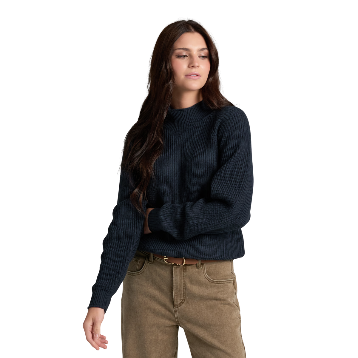 Kuhl Womens Strova Roll Neck Sweater-Dark Twilight