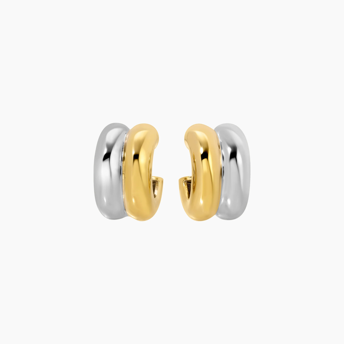 Heaven Meyhem Womens Wes Hoops Earrings-Gold/Silver