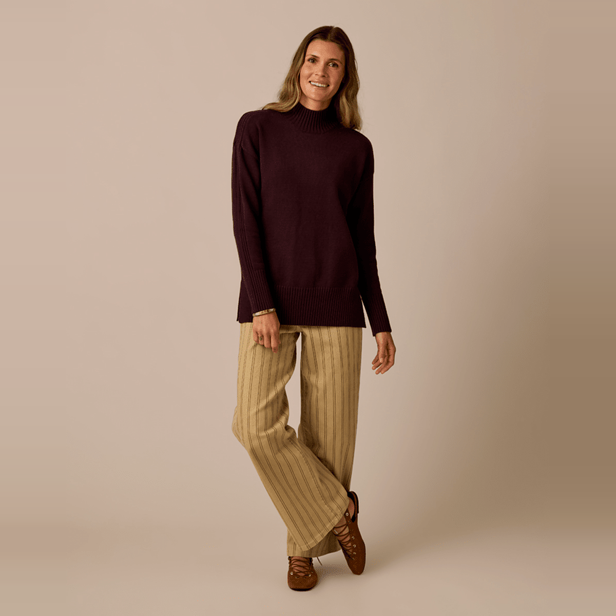 Carve Designs Womens Woodward Sweater - 204_Dark Plum