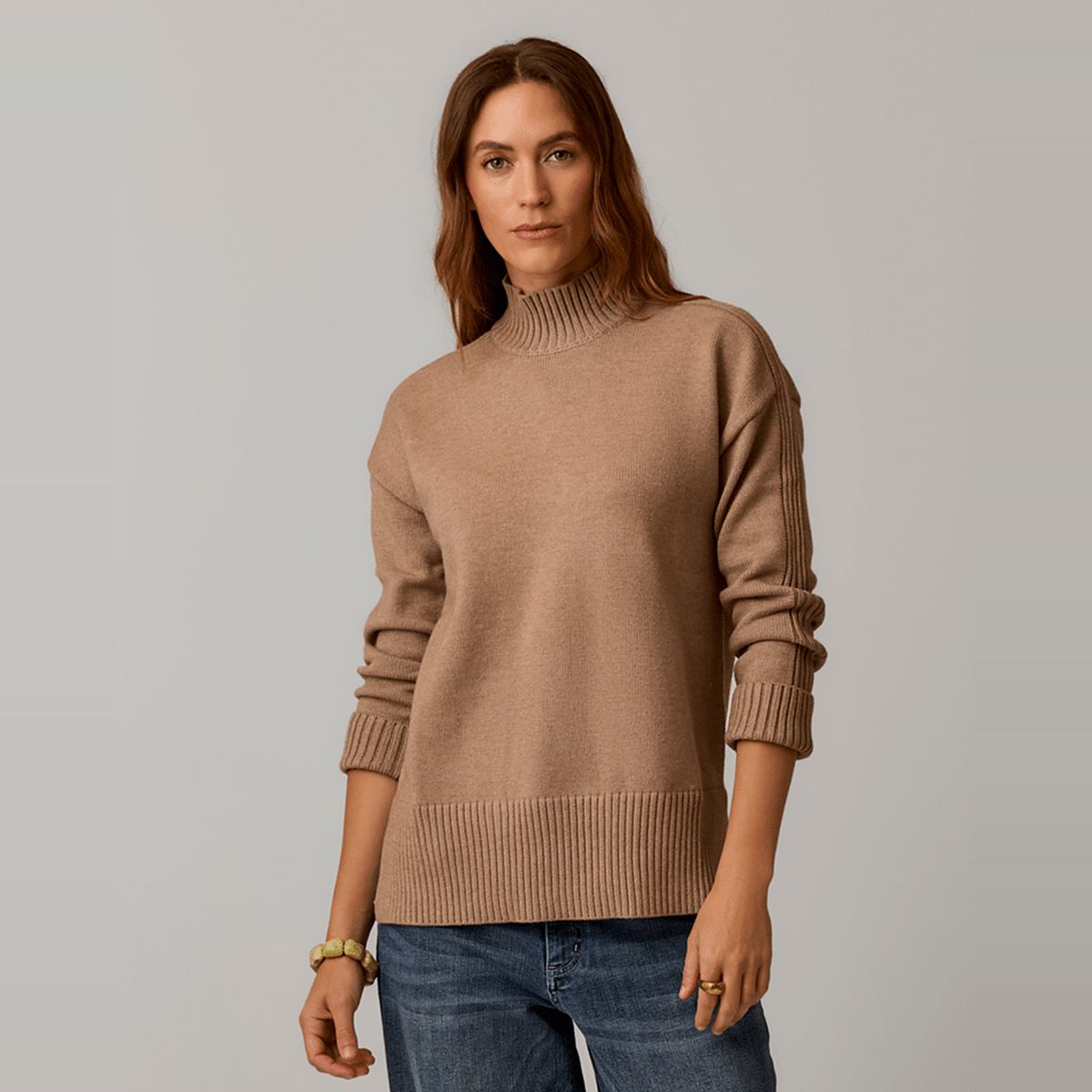 Carve Designs Womens Woodward Sweater - 272_Dark Barley