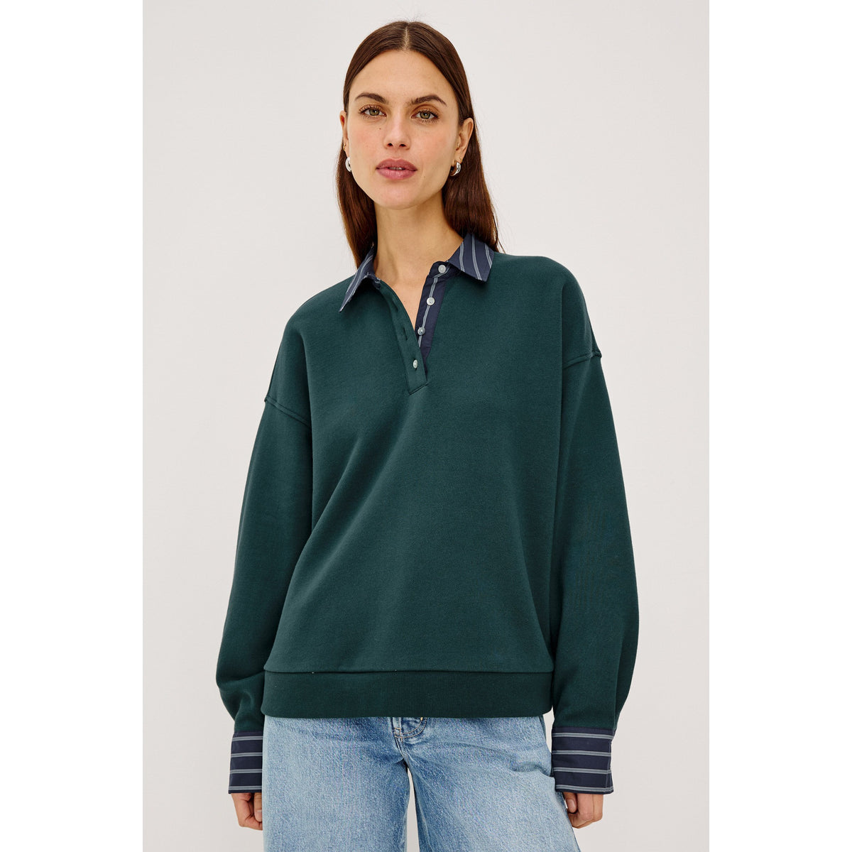 Rails Womens Zavier Sweater in Forest - Forest