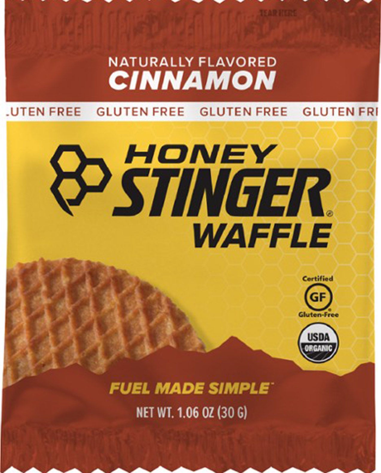 HONEY STINGER Stinger Gluten Free Waffle-Cinnamon