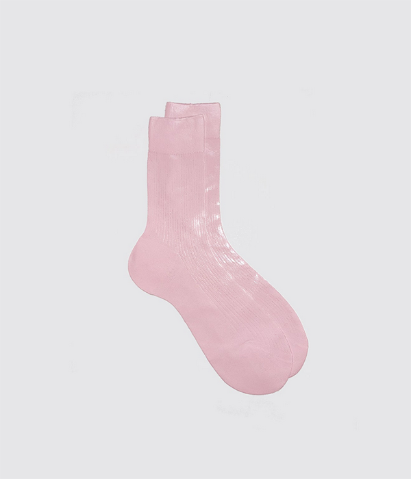 Womens One Ribbed Laminated Sock