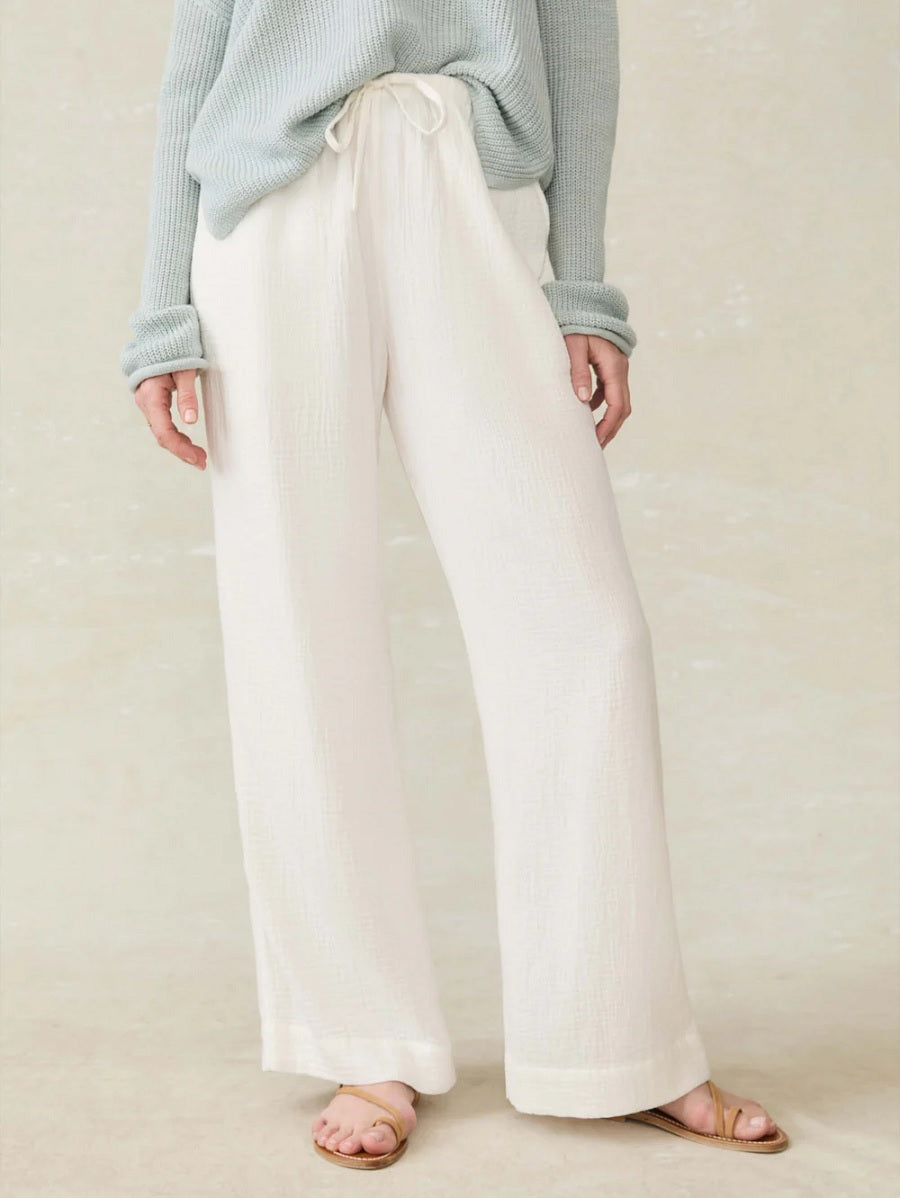 Womens Dune Cotton Gauze Drawstring Pant