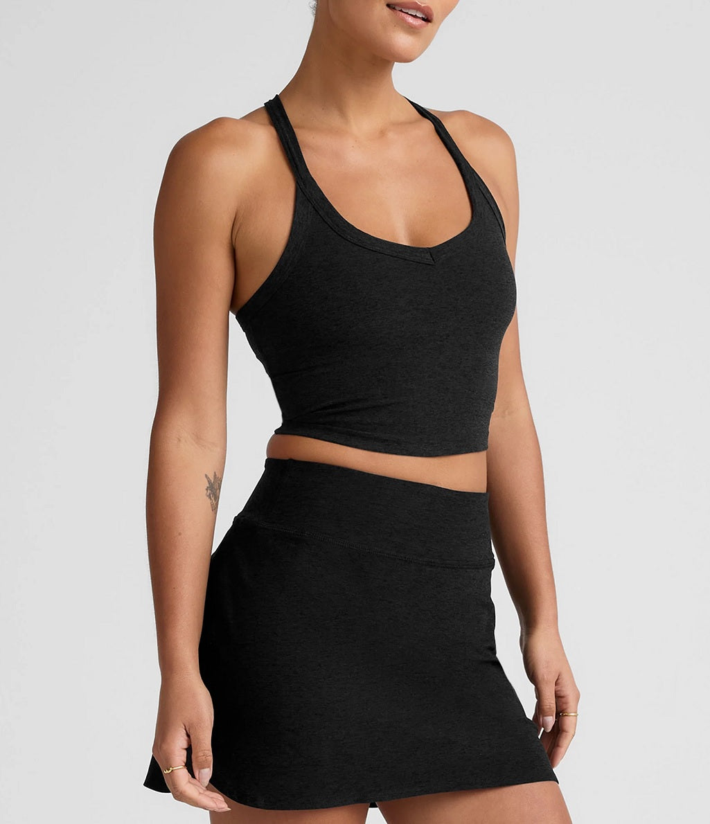 Womens Spacedye On The Up Cropped Tank