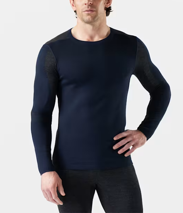 Mens Intraknit Thermal Merino Base Layer Colorblock Crew