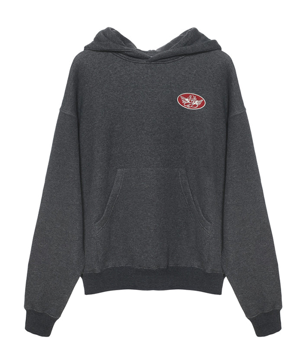Womens Mon Cheri Racer Hoodie in Charcoal Heather
