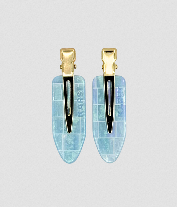 Creaseless Clips (Set of 2) — Aquamarine Tile