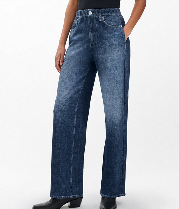 Womens Miramar Terry Wide Leg Pant in Petra