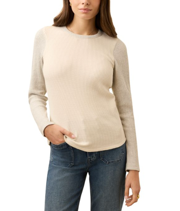 Womens Apres Waffle Layering Crew