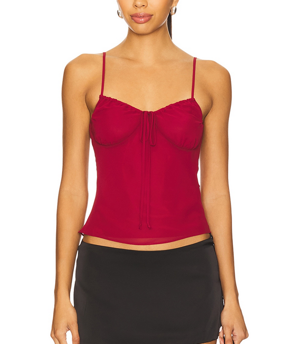 Womens Josephine Top in Burgundy