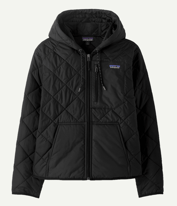 Womens Diamond Quilted Bomber Hoody