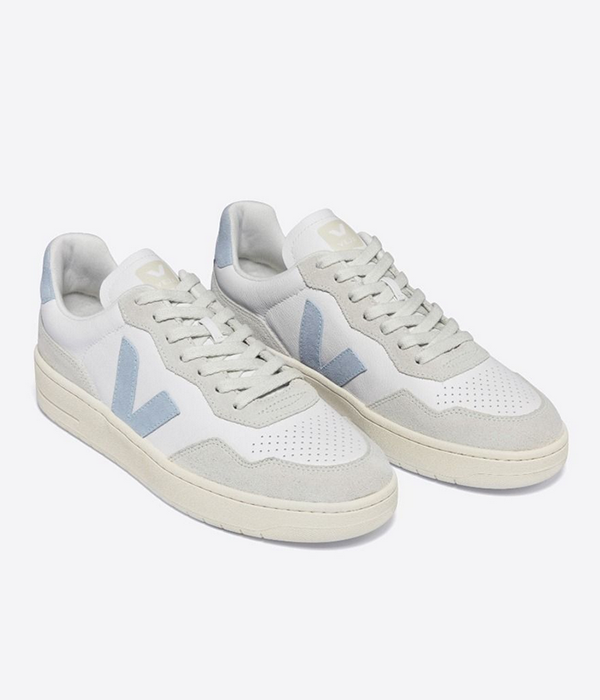Womens V-90 O.T Leather in Extra White / Steel