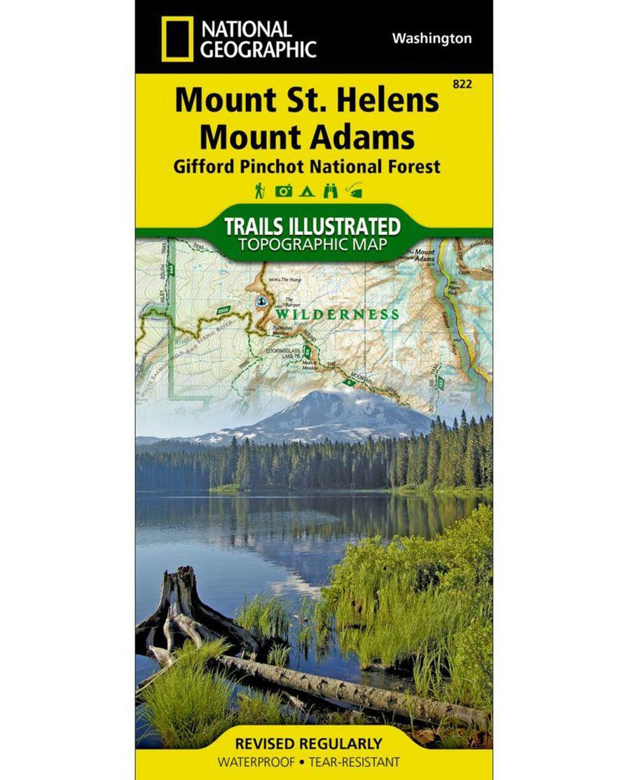 NATIONAL GEO MAPS Mt St Helens Adams #822 Washington