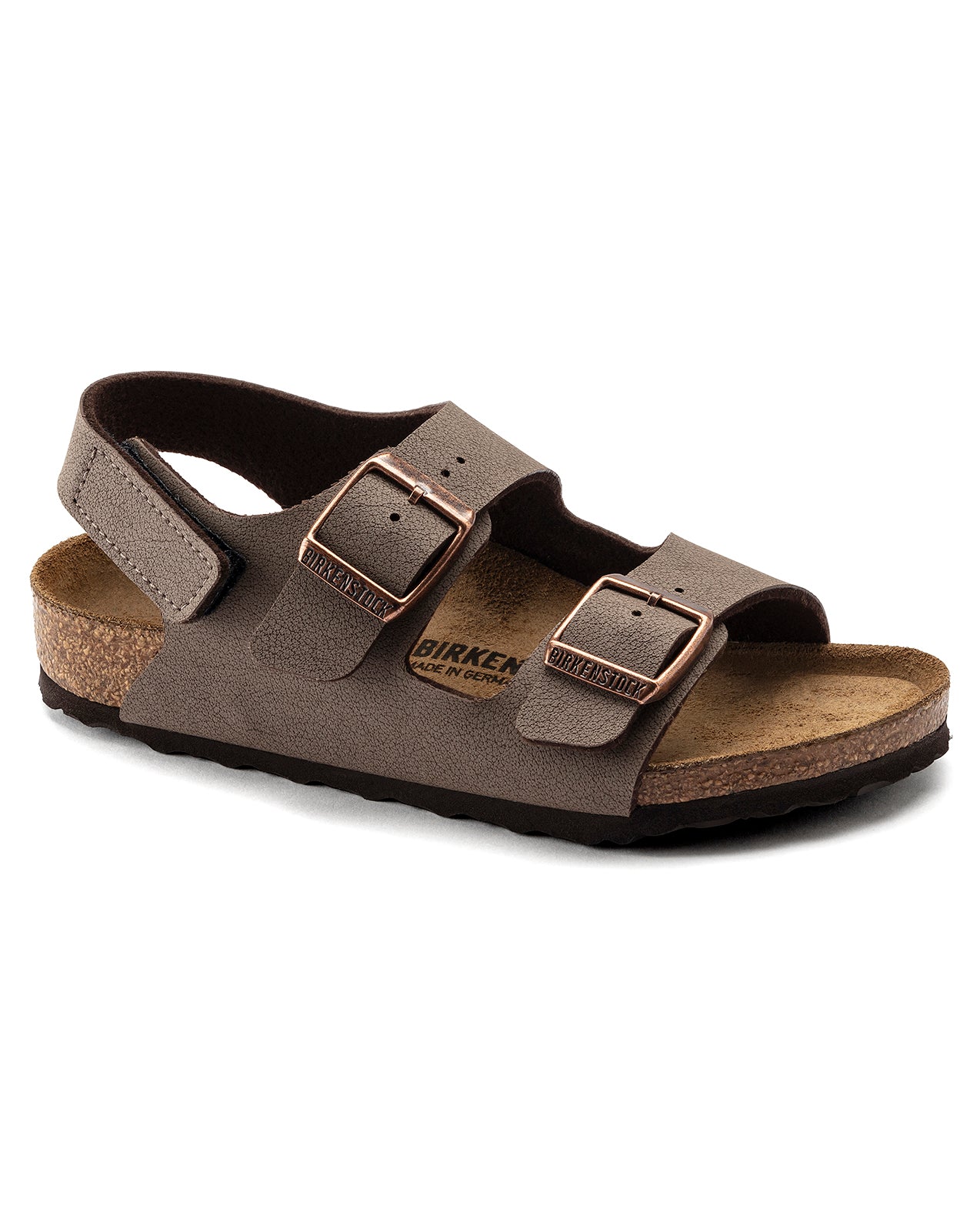 Kids Narrow Milano Hook & Loop Mocha BB
