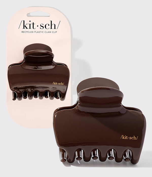 Recycled Plastic Puffy Cloud Clip 1pc - Chocolate