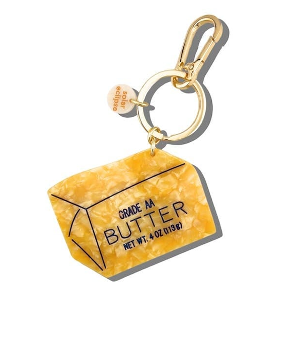 Hand-Painted Butter Bag Charm + Keycharm | Eco Friendly