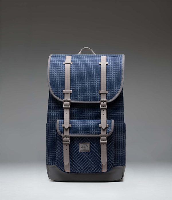 Herschel Herschel Little America Backpack in Grid Naval Academy/Magnet