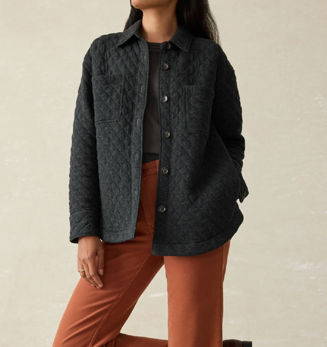 Womens Epic Quilted Fleece Shirt Jacket