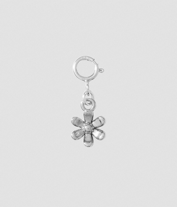 Hair Clip Charm — Blooming Daisy (Silver)