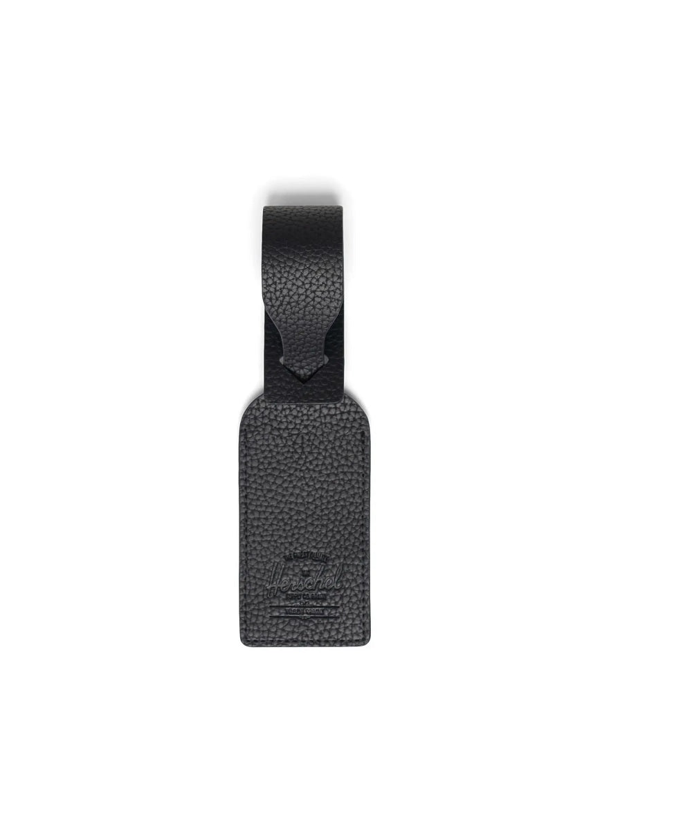 Luggage Tag Vegan Leather in Black