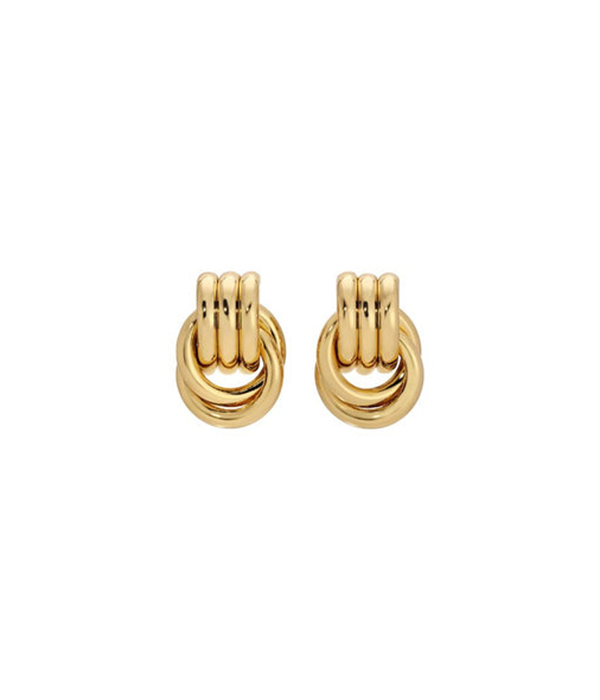 Womens Baby Knot Gold Earring