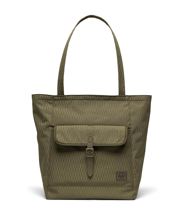 Herschel Retreat Tote in Ivy Green Diamond