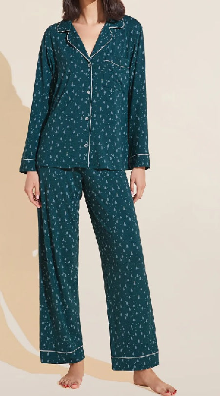 Womens Gisele Printed Long PJ Set