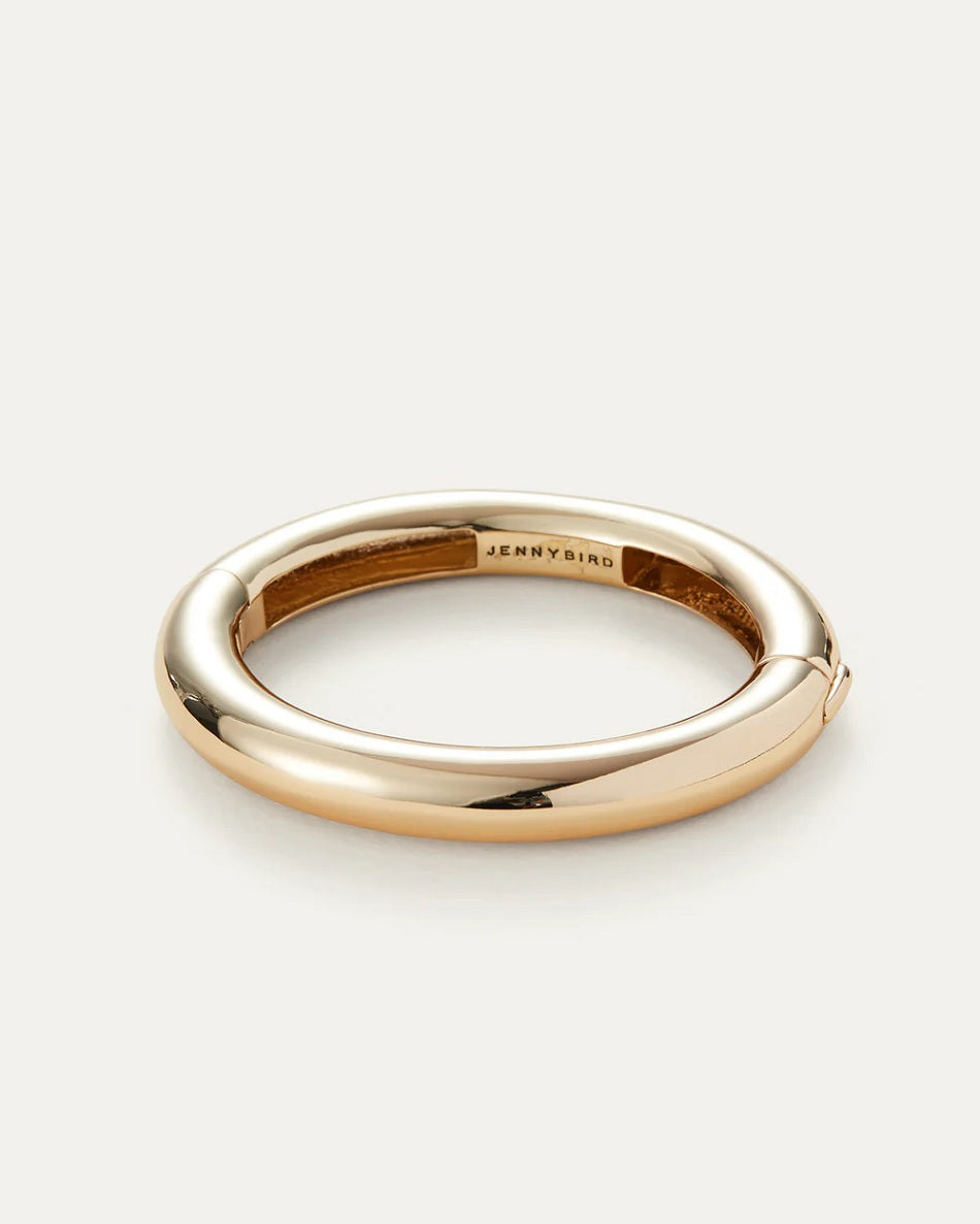 Womens Gia Mega Bangle in High Polish Gold