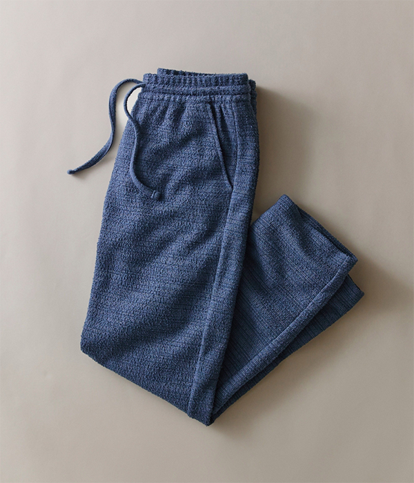 Mens Terry Boucle Pant in Navy