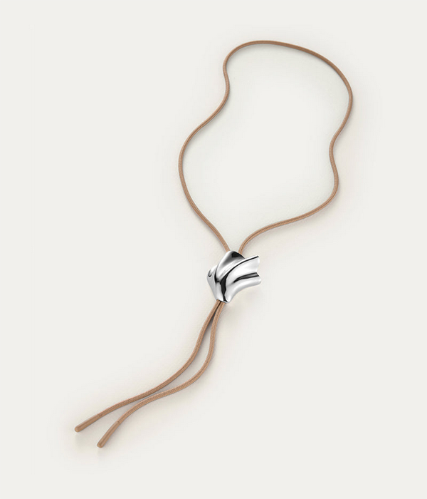 Womens Lydia Bolo Tie in High Polish Silver