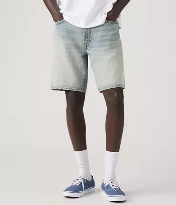 Mens 468 Loose Shorts Light Workout Shorts in Light Indigo