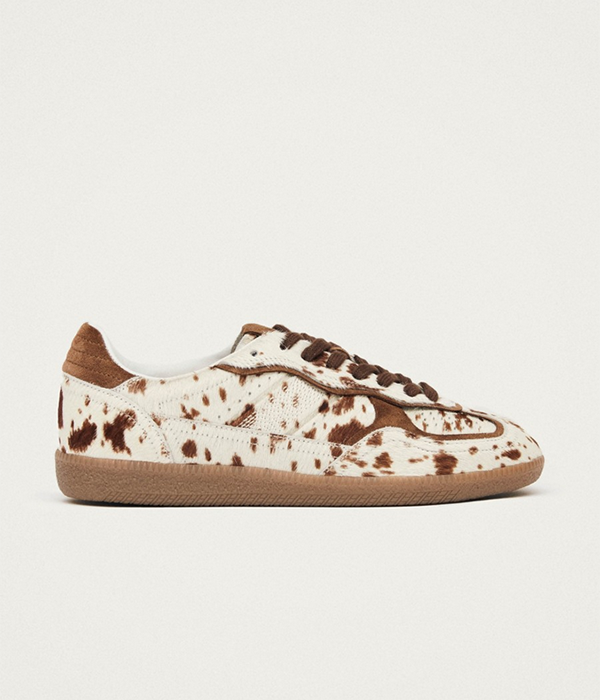Womens Tb.490 Rife Soft Camel Leather Sneakers