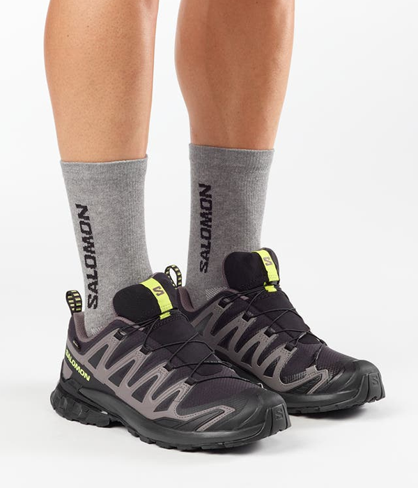 Mens XA PRO 3D V9 GORE-TEX in Black / Dark Gull Gray / Acid Lime