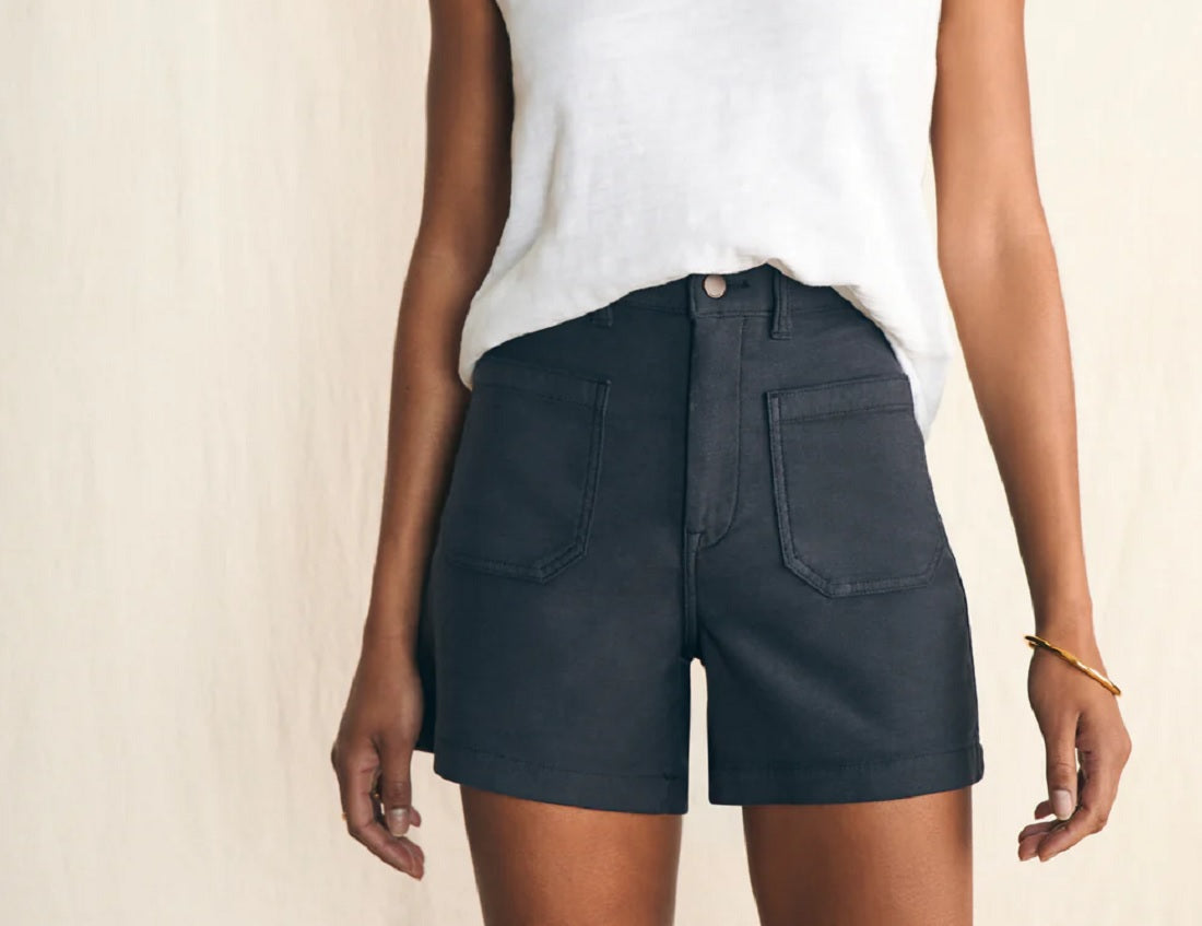 Womens Stretch Terry Patch Pocket Short