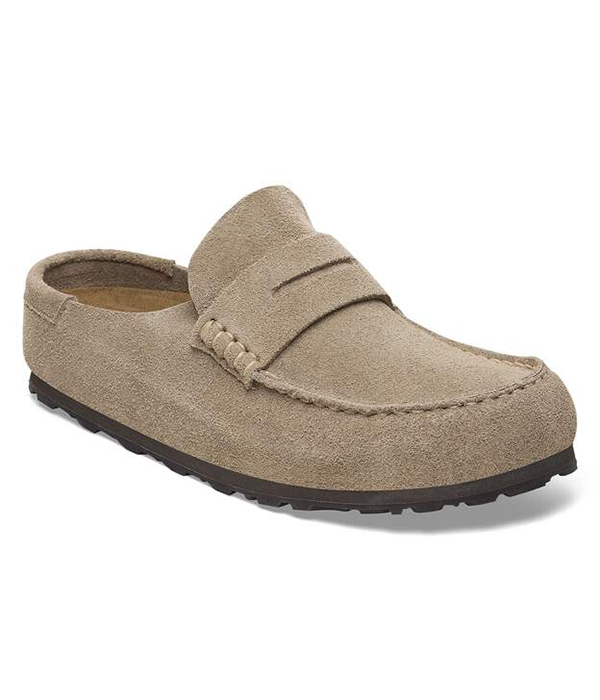 Mens Regular Naples Wrapped in Suede Taupe