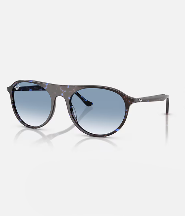 RB2215-14303F in Havana Blue Turtle / Clear Gradient Blue