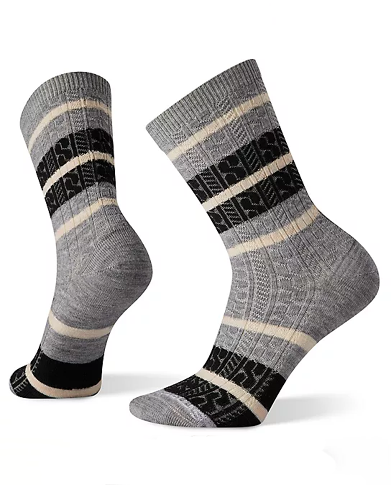 Womens Everyday Striped Cable Crew