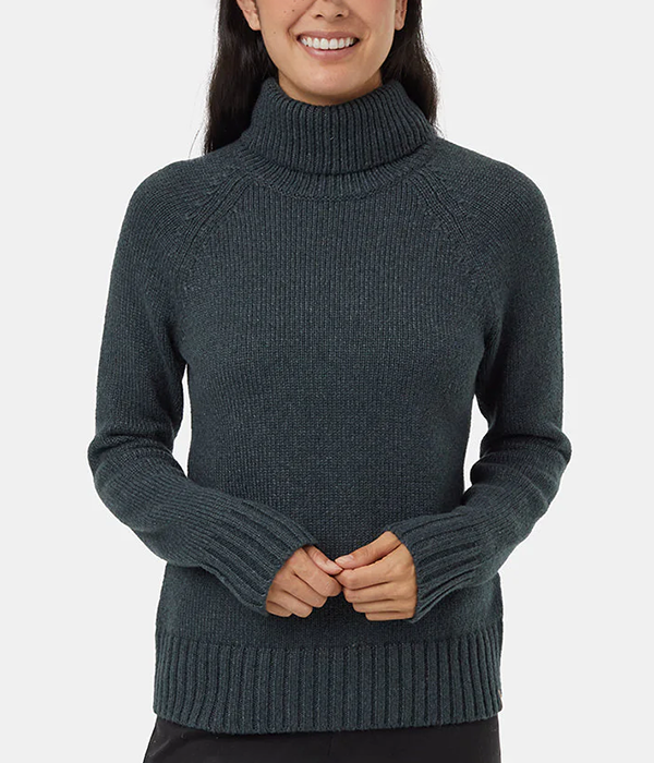 Womens Highline Wool Turtleneck Sweater