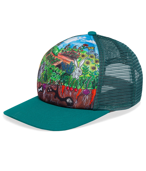 Kids Artist Series Trucker Cap in Butterfly and Bees