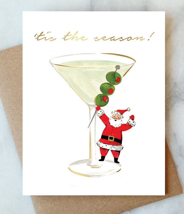 Santa Martini Holiday Card | Christmas HolidayCard